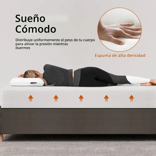 Vista 4 de PayLessHere Colchón King de 10 pulgadas Colchón de espuma viscoelástica con gel de firmeza media Blanco con funda con cremallera lavable