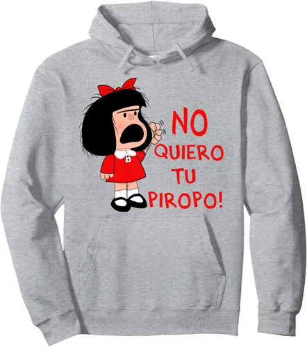 Vista 3 de Sudadera con capucha No quiero tu Piropo, Negro