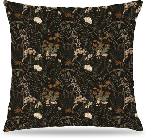 Vista 54 de Fundas de Almohada Gótica de Polilla y Mariposa 18x18, Fundas de Almohada Celestial de Luna de Academia Oscura para Sofá, Decoración Gótica