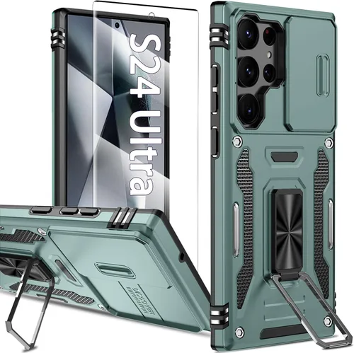Vista 9 de Funda magnética para Samsung Galaxy Note 20 Ultra con soporte de anillo [con protector de pantalla] [Compatible con carga inalámbrica MagSafe] Funda