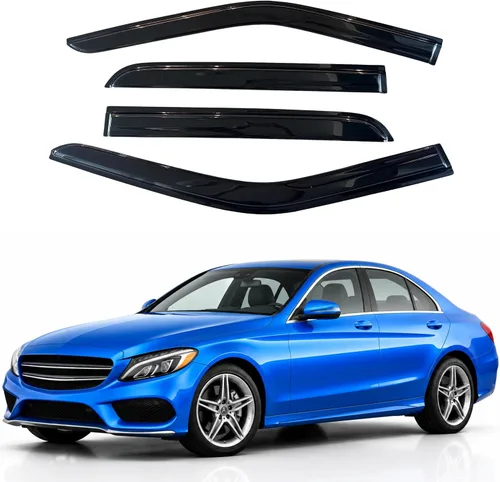 Vista 185 de Visera de ventana IG para Ford Focus Sedán y Hatchback 2012-2018, Protector de ventana lateral para lluvia y viento estilo Mugen, extra duradero