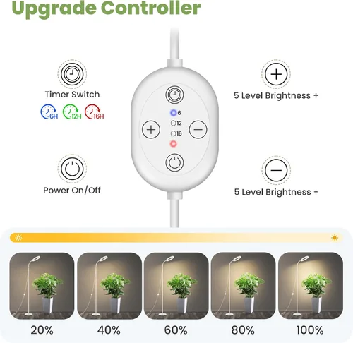 Vista 6 de Luces de Plantas Grandes para Cultivo en Interiores 24V, Espectro Completo Mejorado de 660nm, Luz de Cultivo LED LUMILEDS, Lámpara de Cultivo de 8.1