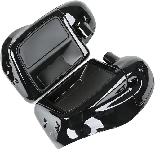 Vista 8 de Carenados para motocicletas para Harley, SLMOTO Carenado inferior ventilado negro vívido para piernas con altavoces de 6.5" y rejillas para Harley