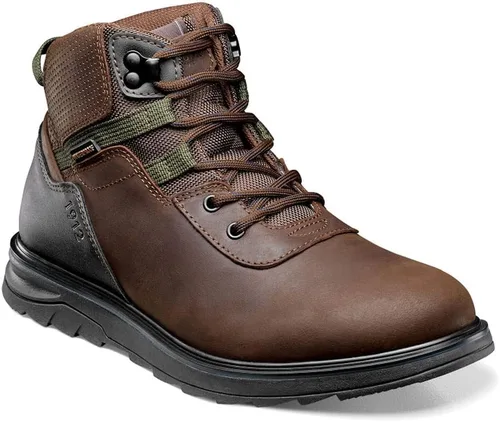 Vista 4 de Nunn Bush Luxor - Botas alpinas impermeables para hombre, tobillo chukka de cuero ligero