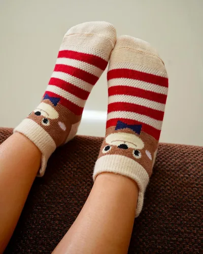 Vista 2 de RATIVE - Calcetines antideslizantes con agarre para bebés, niños y niñas