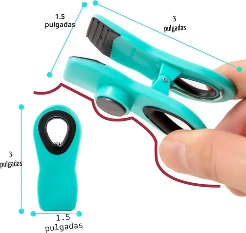 Vista 2 de Clips para pan, clips para bolsa, clips magnéticos, clips para chips, clips para bolsa, clips de alimentos para paquetes de alimentos, clip para 10