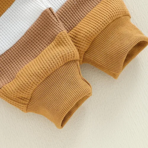 Vista 38 de Kuriozud Conjunto de 2 piezas de sudadera con cuello redondo y pantalones deportivos para niños pequeños para otoño e invierno