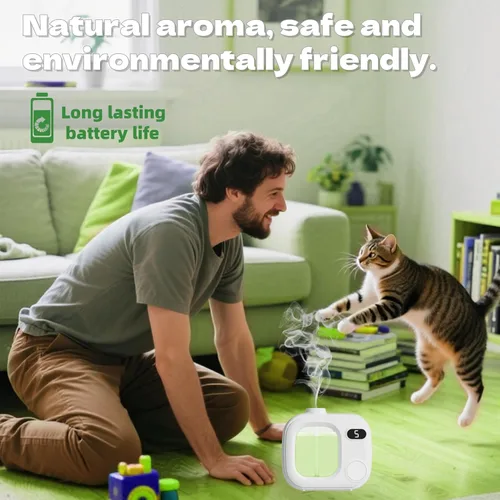 Vista 5 de Difusor de aceite esencial sin agua, difusor inteligente de aceite esencial para habitaciones grandes, baños, hoteles y oficinas, difusor de aroma