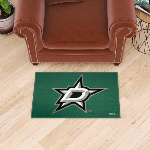 Vista 2 de FANMATS 10634 Dallas Stars Starter Mat Accent Rug - 19 pulgadas x 30 pulgadas Alfombra de decoración del hogar para fanáticos de los deportes