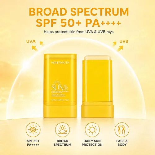 Vista 13 de Protector solar SPF 50+ en barra para cara y cuerpo, tamaño de viaje Protección solar Protector solar ligero y no graso con fácil aplicación