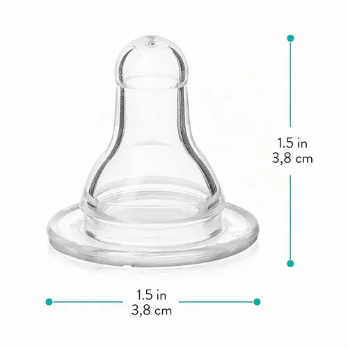 Vista 4 de Evenflo Paquete de 4 pezones clásicos de silicona, flujo medio (3-6 meses)