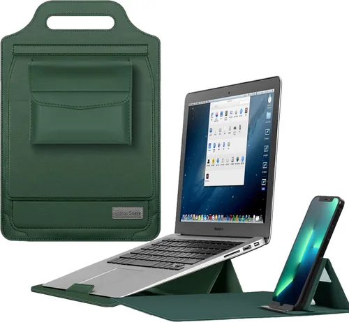 Vista 8 de IVY 11 12 pulgadas portátiles portátiles fundas con bolso portátil soporte para teléfono portátil bolsa de almacenamiento alfombrilla de ratón
