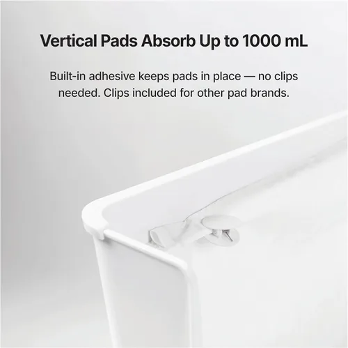 Vista 5 de DoggyBathroom - Orinal para perros de interior con paredes altas y entrada baja para perros pequeños, soporte vertical, protector contra Negro