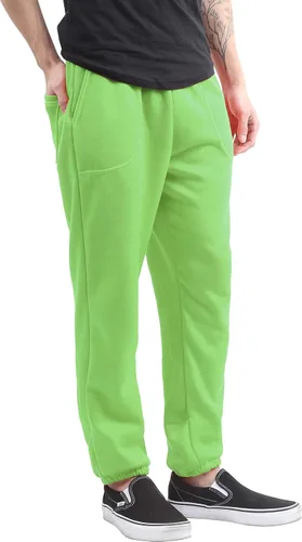 Vista 2 de Pantalones deportivos de forro polar para hombre, ligeros, elásticos, con cordón