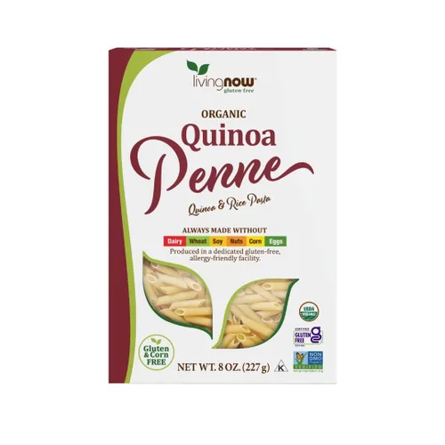 Vista 9 de NOW Foods, Macarrones orgánicos de quinua, sin gluten, sin maíz, pasta de codo sin OMG, 8 onzas
