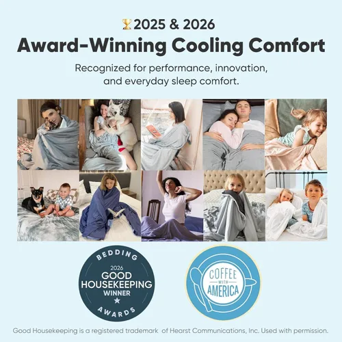 Vista 6 de Elegear - Edredón de enfriamiento individual Absorbs Body Heat para mantenerse fresco, cobija de enfriamiento para personas que duermen con calor