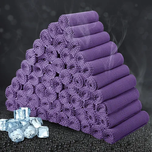 Vista 35 de Honoson Toalla de enfriamiento a granel – Toallas frescas para cuello y cara, microfibra transpirable y deportiva para gimnasio, yoga, viajes