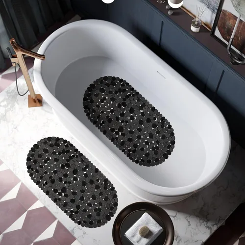 Vista 2 de Vannokor Tapetes para Bañera para Baño 27x14 Pulgadas, Tapete de Baño para Bañera se Siente Genial en Pies Cansados, Amigable Lavable a Máquina