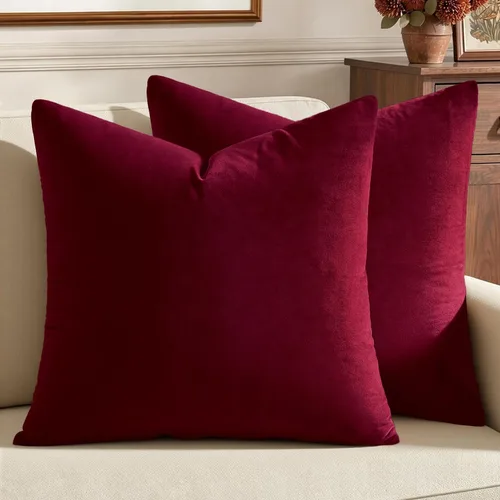 Vista 58 de MIULEE Paquete de 2 fundas de almohada de terciopelo decorativas rectangulares lumbares, fundas de cojín suaves sólidas para sofá, sofá, dormitorio