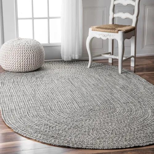 Vista 8 de nuLOOM Wynn Alfombra de Área Trenzada para Interiores/Exteriores, 3x5, Bronceado Wynn Tan