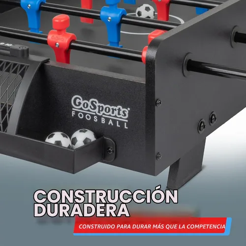 Vista 3 de Juego de futbolín de mesa GoSports de 32 pulgadas - Roble o Negro