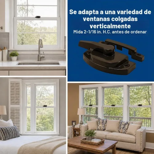 Vista 2 de Prime-Line Products, F 2588, traba de seguridad para ventana con guardián., F 2763 Bronce
