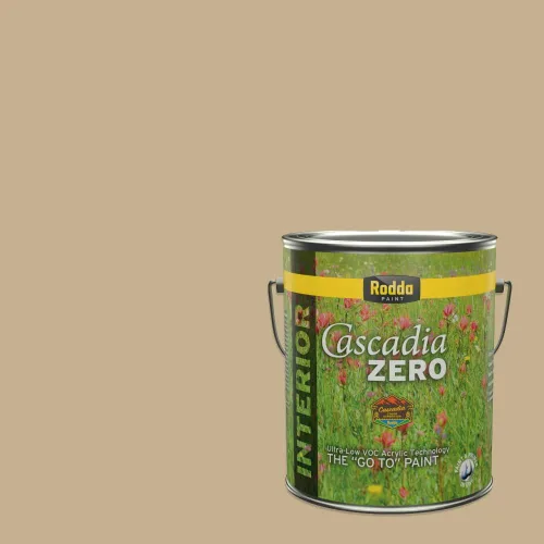 Vista 109 de Rodda Paint CASCADIA ZERO - Pintura plana e imprimación para interiores en uno, cuarto de galón, piel bronceada