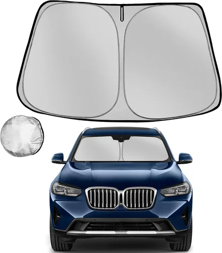 Vista 30 de [Usado] Parasol para parabrisas Che-vrolet/Chevy Silverado 1999-2006 plegable para ventana delantera de automóvil, bloquea los rayos UV y el calor