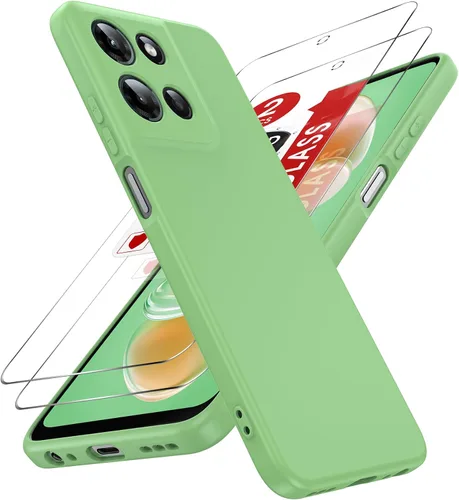 Vista 191 de LeYi Funda para Motorola Moto G Play 4G 2024: Funda para Moto G Play 4G 2024 con funda delgada y antiarañazos, silicona líquida a prueba de golpes