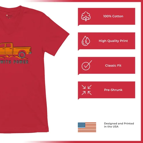 Vista 35 de Tee Hunt Camisetas gráficas y camisetas sin mangas para hombre Roll with Power Pickup Truck