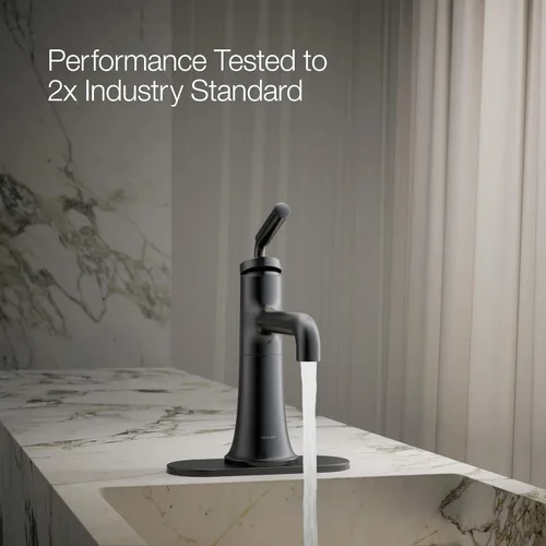 Vista 4 de Kohler 27415-4N-BL Tone Grifo para lavabo de baño, 0.5 gpm, Negro mate