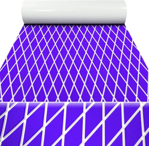 Vista 51 de 102.3" X 45.2" pulgadas, patrón de diamante, cubierta marina autoadhesiva, suelo de barco, cubierta de espuma EVA marina, antideslizante, para Gris