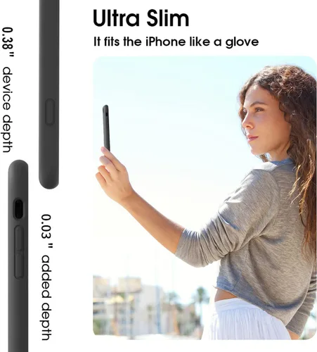 Vista 4 de Vooii Funda compatible con iPhone 8 Plus, iPhone 7 Plus, protección de goma de gel de silicona suave, forro de microfibra, carcasa rígida a prueba