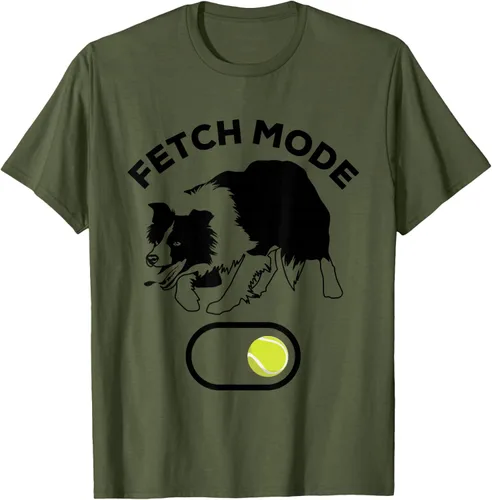 Vista 5 de Border Collie Stuff - Camiseta de pelota de tenis para hombre, Border Collie Fetch, Blanco Gris Oscuro