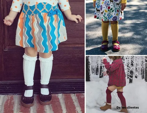 Vista 7 de EPEIUS Girls Cotton Knee High Socks Mesh Ruffle School Uniform Long Socks Clásico de otoño (blanco/gris/azul marino/amarillo/vino)