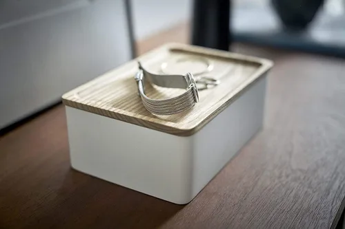Vista 7 de Yamazaki Caja de accesorios Home Polystone Organizador de joyas, tamaño único, ceniza