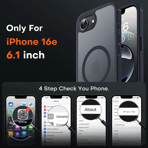 Vista 80 de TOCOL Funda para iPhone 11, compatible con Magsafe, protección completa de cámara, imanes integrados, protección contra caídas, funda translúcida