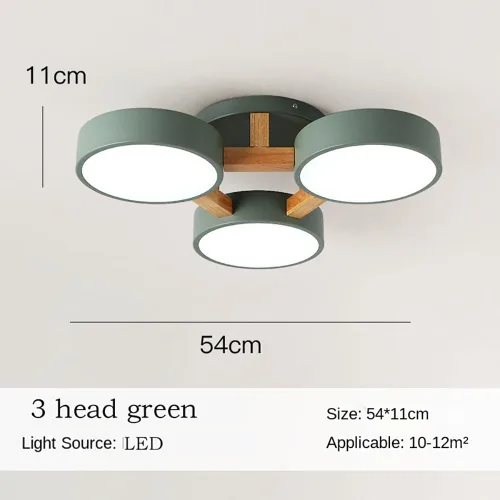 Vista 6 de Lámpara de techo LED, lámpara de techo 33WGreen 3 CCT para dormitorio, sala de estar, cocina