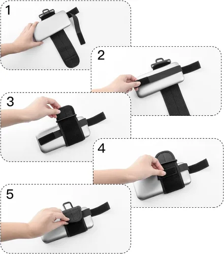 Vista 6 de Correa universal para banco de energía para fotografía de trípode de cámara Adjustable Mounting Strap Small Equipment Carrier, Fits Portable