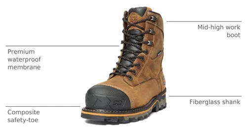 Vista 7 de Timberland PRO Men's Boondock 8 Inch Composite Safety Toe Waterproof Work Boots Marrón