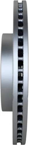 Vista 5 de Rotores de disco ventilados con revestimiento ranurado perforado de 11.024 in y Akebono ProACT Pad Set Hardware Sensor acústico Kit de freno