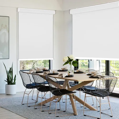 Vista 5 de MYshade Persianas enrollables opacas para ventanas, persianas enrollables sin cordón, fáciles de instalar y protección de privacidad, persianas