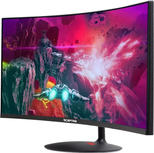 Vista 4 de Sceptre Monitor LED creativo curvo UltraWide 21: 9 de 34 pulgadas 2560x1080 HDMI DisplayPort sin marco hasta 100Hz, negro máquina 2020 (C345W-2560UN)