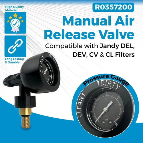 Vista 2 de Swimables Conjunto de alivio de aire compatible con filtro de piscina Jandy DEV/DEL R0357200 Compatible con manómetro Jandy y piezas Jandy DEL60