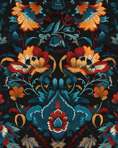 Vista 11 de ILHIIOR Papel tapiz floral azul oscuro para despegar y pegar, papel de contacto de hojas bohemias, papel de contacto con flores oscuras, extraíble
