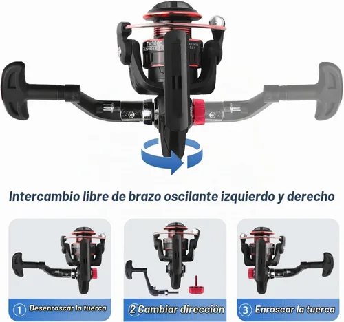 Vista 3 de Combo de caña de pescar telescópica y carrete de 2 piezas, kit de postes
