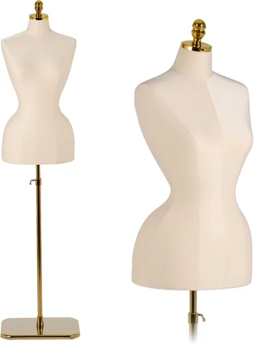 Vista 9 de Maniquí femenino, pantalones colgantes y faldas Maniquí de vestido con soporte, altura ajustable Torso para ropa, exhibición de joyas, costura, negro