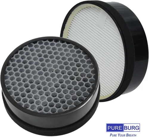 Vista 4 de PUREBURG Filtro de repuesto compatible con purificador de aire doméstico hOmeLabs HME020248N, paquete de 2 prefiltros de carbón activado HEPA H13