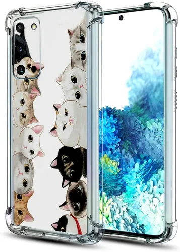 Vista 31 de Funda para Galaxy S20 FE 5G, protección contra caídas de flores de mariposa azul, a prueba de golpes, carcasa protectora de cuerpo completo