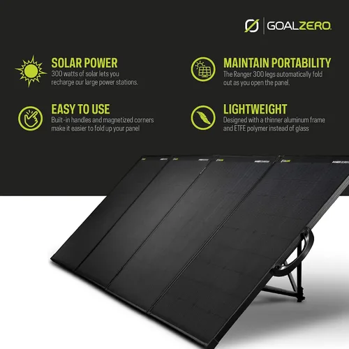Vista 2 de Goal Zero Ranger 300 - Panel solar para maletín, 300 W, plegable, portátil